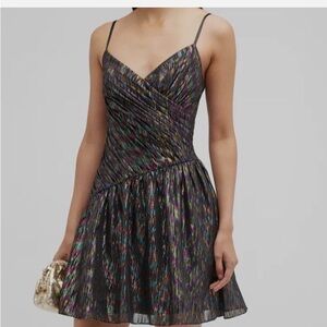 Aidan Mattox metallic dress